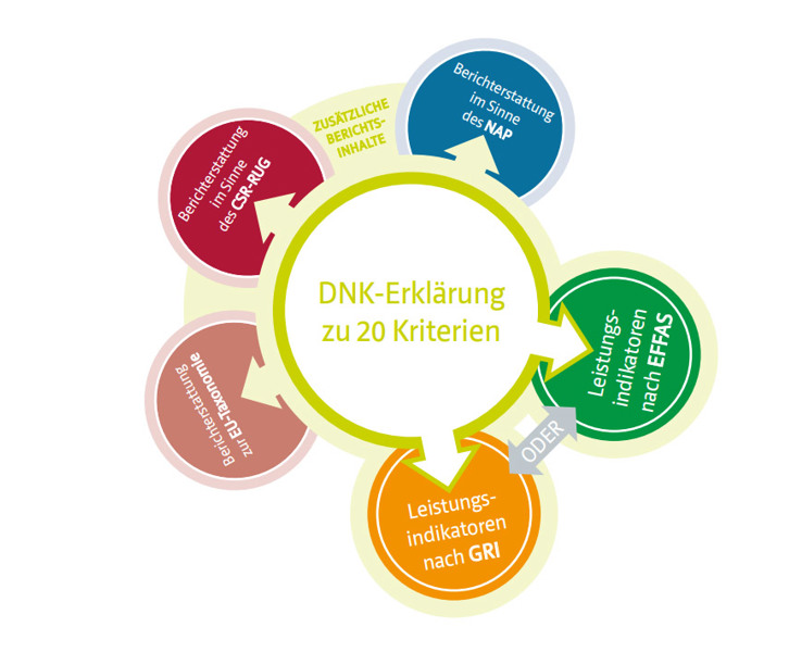 Diagramm "DNK-Erklärung zu 20 Kriterien".