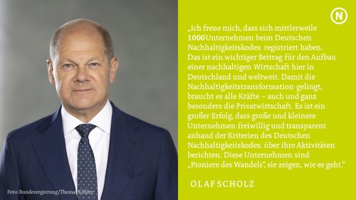 Kanzler-Zitat 1000-DNK Anwenderunternehmen